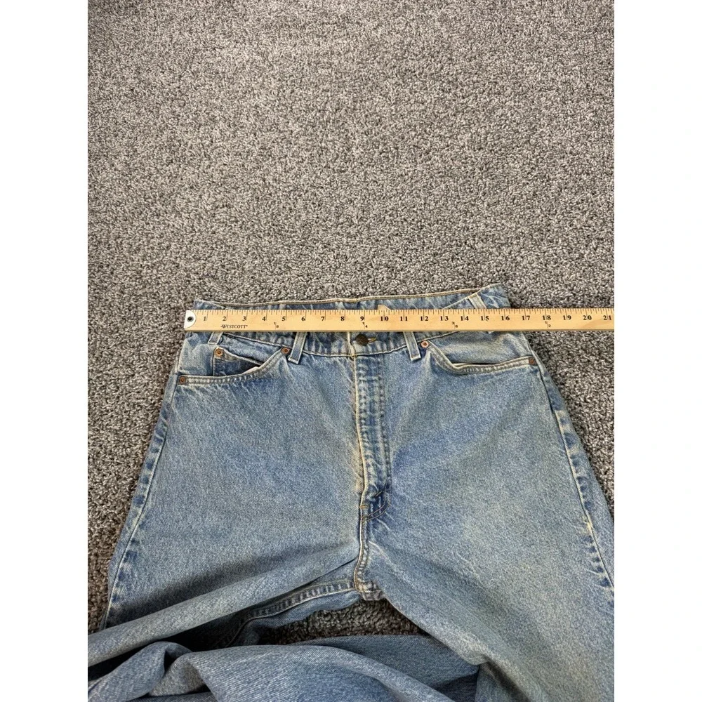 Vintage Levi's 517 Bootcut Orange Tab Jeans Men's Size 36X34 Blue
